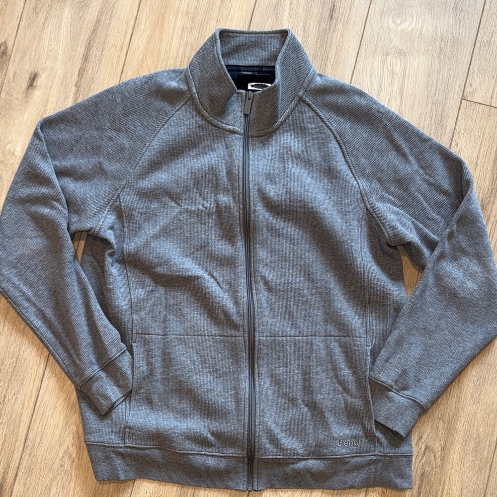 BENCH URBANWEAR Full Zip Collared Fleece Sweater Jacket
